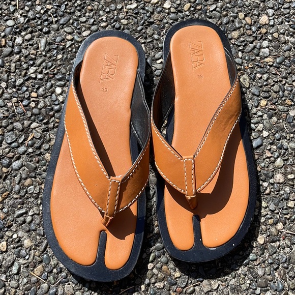 Zara Shoes Zara Low Heeled Sandals Poshmark